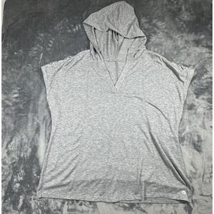 Livi Active Sleeveless Top Shirt Hooded Womens 18/20 Gray Activewear